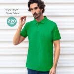 MPG114922 polo adulto color verde 100 algodon ring spun pique 220 g m2 2