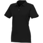 MPG115072 polo de manga corta de material reciclado organico para mujer negro punto pique 70 algodon 1