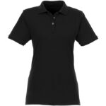 MPG115072 polo de manga corta de material reciclado organico para mujer negro punto pique 70 algodon 2