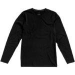 MPG115136 camiseta de manga larga ecologica de hombre ponoka negro punto de jersey sencillo 95 algod 2