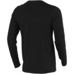 MPG115136 camiseta de manga larga ecologica de hombre ponoka negro punto de jersey sencillo 95 algod 3