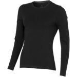 MPG115141 camiseta de manga larga ecologica de mujer ponoka negro punto de jersey sencillo 95 algodo 1