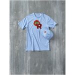 MPG115163 camiseta de manga corta para hombre azul punto de jersey sencillo 100 algodon bci 150 gm2 5
