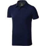 MPG115239 polo de manga corta elastico para hombre azul doble punto pique 5 elastano 95 algodon bci 1