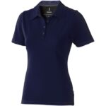 MPG115244 polo de manga corta elastico para mujer azul doble punto pique 5 elastano 95 algodon bci 2 1