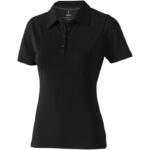 MPG115247 polo de manga corta elastico para mujer negro doble punto pique 5 elastano 95 algodon bci 1