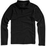 MPG115251 polo de manga larga para hombre negro punto pique 100 algodon bci 200 gm2 2