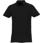 MPG115276 polo de manga corta para hombre negro punto pique 100 algodon bci 180 gm2 1