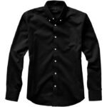 MPG115301 camisa tipo oxford de manga larga para hombre negro oxford 100 algodon 142 gm2 2
