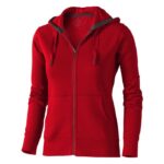 MPG115322 sudadera con capucha y cremallera de mujer rojo punto 80 algodon 20 poliester 300 gm2 1