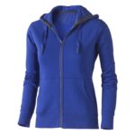 MPG115323 sudadera con capucha y cremallera de mujer azul punto 80 algodon 20 poliester 300 gm2 1