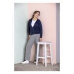 MPG115323 sudadera con capucha y cremallera de mujer azul punto 80 algodon 20 poliester 300 gm2 3