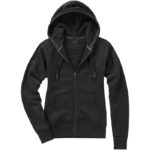 MPG115327 sudadera con capucha y cremallera de mujer negro punto 80 algodon 20 poliester 300 gm2 2