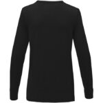 MPG115335 jersey de cuello redondo para mujer negro punto plano 80 viscosa 20 nylon 12 gauge 3