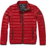 MPG115383 chaqueta ligera de plumon natural de hombre rojo tejido dull cire 20d con acabado repelent 2
