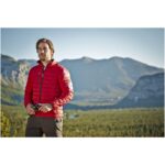 MPG115383 chaqueta ligera de plumon natural de hombre rojo tejido dull cire 20d con acabado repelent 7