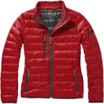 MPG115389 chaqueta ligera de plumon natural de mujer rojo tejido dull cire 20d con acabado repelente 2