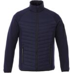 MPG115407 chaqueta aislante hibrida de hombre azul tejido dull cire de poliester 380t con repelente 2