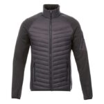 MPG115408 chaqueta aislante hibrida de hombre gris tejido dull cire de poliester 380t con repelente 3