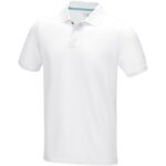 MPG115479 polo organico gots de manga corta para hombre blanco punto pique 100 algodon organico con 1