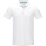 MPG115479 polo organico gots de manga corta para hombre blanco punto pique 100 algodon organico con 2