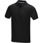 MPG115483 polo organico gots de manga corta para hombre negro punto pique 100 algodon organico con c 1