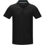 MPG115483 polo organico gots de manga corta para hombre negro punto pique 100 algodon organico con c 2