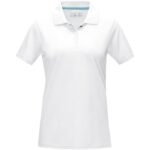 MPG115484 polo organico gots de manga corta para mujer blanco punto pique 100 algodon organico con c 2