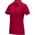 MPG115485 polo organico gots de manga corta para mujer rojo punto pique 100 algodon organico con cer 1