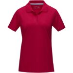 MPG115485 polo organico gots de manga corta para mujer rojo punto pique 100 algodon organico con cer 2