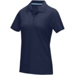 MPG115486 polo organico gots de manga corta para mujer azul punto pique 100 algodon organico con cer 1
