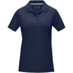 MPG115486 polo organico gots de manga corta para mujer azul punto pique 100 algodon organico con cer 2
