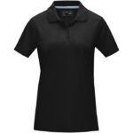 MPG115488 polo organico gots de manga corta para mujer negro punto pique 100 algodon organico con ce 2