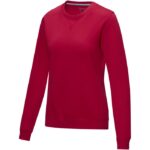 MPG115505 jersey de cuello redondo de grs reciclado organico gots para mujer rojo punto 80 algodon o 1