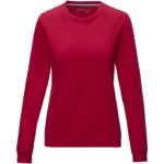 MPG115505 jersey de cuello redondo de grs reciclado organico gots para mujer rojo punto 80 algodon o 2