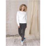 MPG115505 jersey de cuello redondo de grs reciclado organico gots para mujer rojo punto 80 algodon o 4