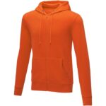 MPG115511 sudadera con capucha y cremallera completa para hombre naranja punto 50 algodon 50 poliest 1