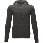 MPG115515 sudadera con capucha y cremallera completa para hombre gris punto 50 algodon 50 poliester 2