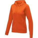 MPG115519 sudadera con capucha y cremallera completa para mujer naranja punto 50 algodon 50 polieste 1