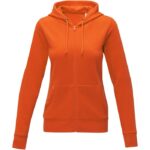 MPG115519 sudadera con capucha y cremallera completa para mujer naranja punto 50 algodon 50 polieste 2