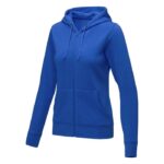 MPG115520 sudadera con capucha y cremallera completa para mujer azul punto 50 algodon 50 poliester 2 1