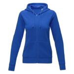MPG115520 sudadera con capucha y cremallera completa para mujer azul punto 50 algodon 50 poliester 2 4