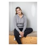 MPG115521 sudadera con capucha y cremallera completa para mujer azul punto 50 algodon 50 poliester 2 3