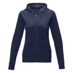 MPG115521 sudadera con capucha y cremallera completa para mujer azul punto 50 algodon 50 poliester 2 4