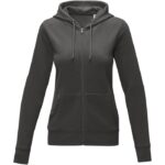 MPG115523 sudadera con capucha y cremallera completa para mujer gris punto 50 algodon 50 poliester 2 2