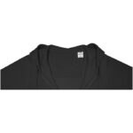 MPG115524 sudadera con capucha y cremallera completa para mujer negro punto 50 algodon 50 poliester 4
