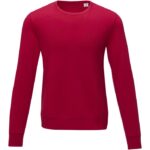 MPG115526 jersey de cuello redondo para hombre rojo punto 50 algodon 50 poliester 240 gm2 2