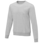 MPG115530 jersey de cuello redondo para hombre gris punto 50 algodon 50 poliester 240 gm2 1