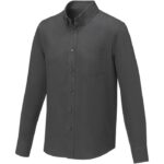 MPG115571 camisa de manga larga para hombre gris oxford 55 algodon 45 poliester 130 gm2 1