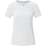 MPG115587 camiseta cool fit de manga corta para mujer en grs reciclado blanco malla con un acabado c 2